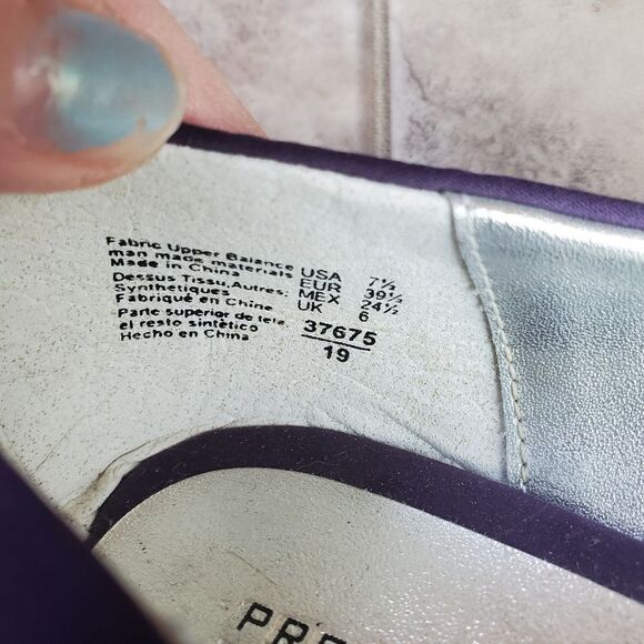 Predictions Purple Satin Flats Women's Size 7.5 - Picture 6 of 7